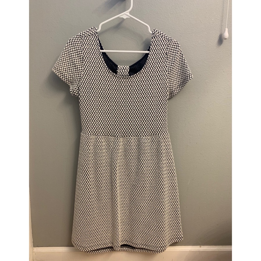 Black and white dress with back cut-out